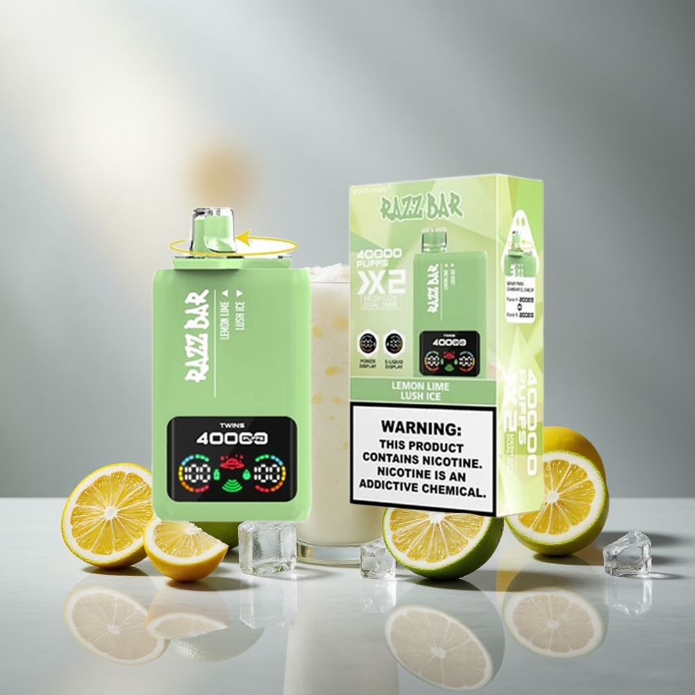 Razz Bar 40000 Пуфове Еднократна вейп Лимон Лайм_Lush Ice