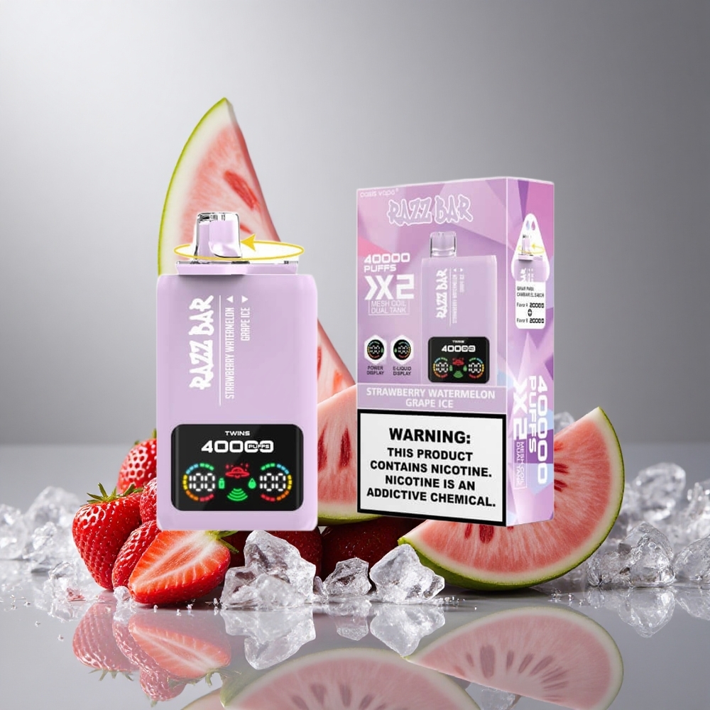 Razz Bar 40000 Пуфове Еднократна вейп Ягода Диня_Грозде Лед
