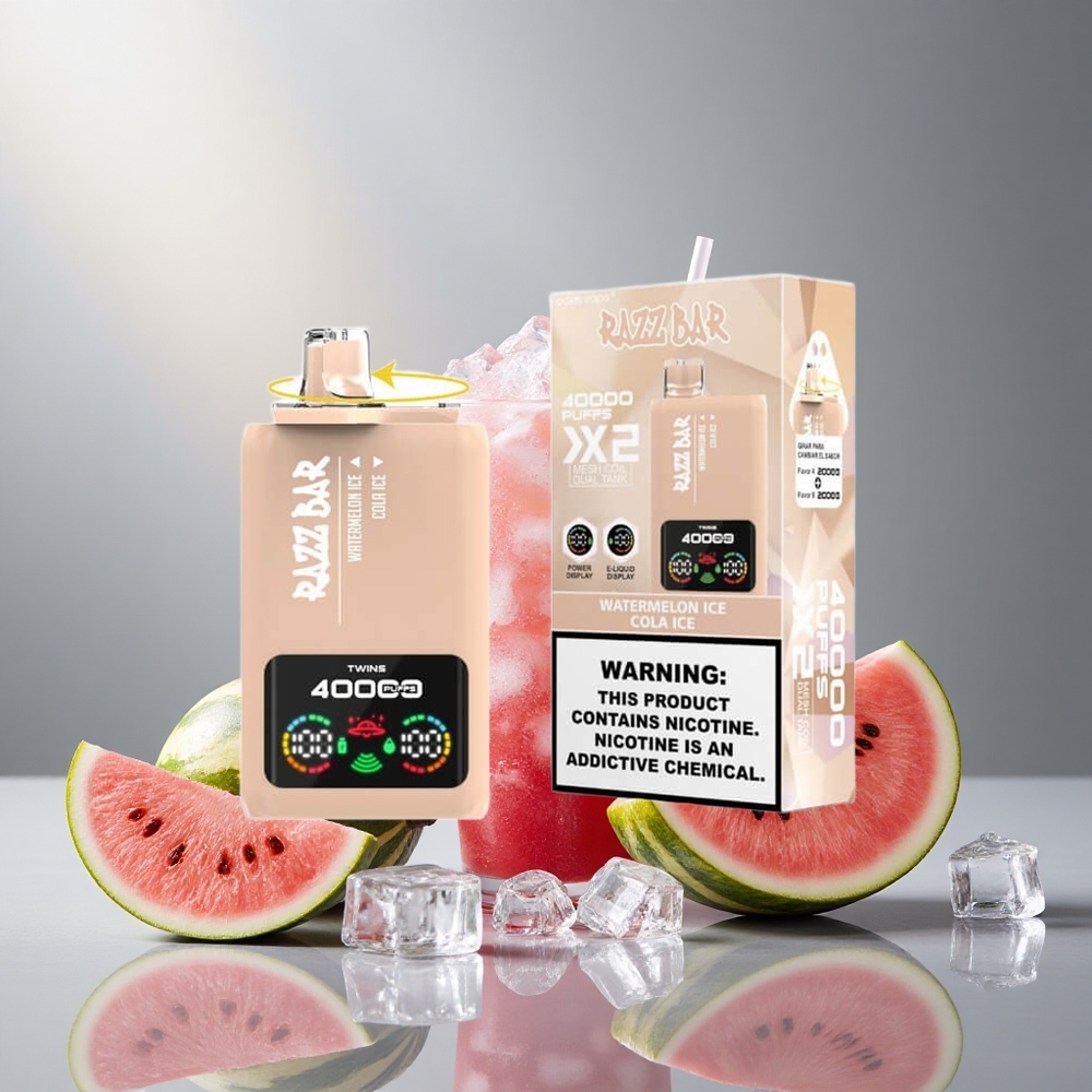 Razz Bar 40000 Пуфове Еднократна вейп Диня Лед_Кола Лед
