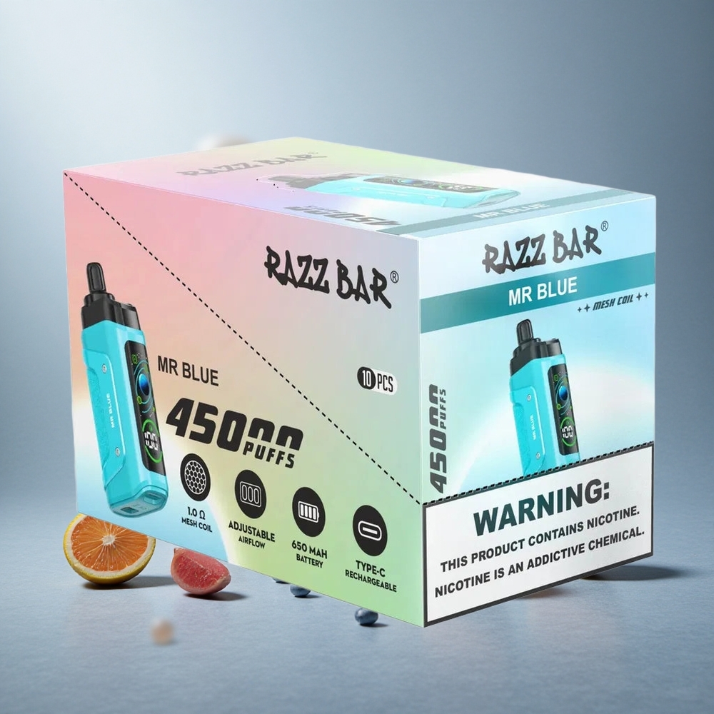 Razz Bar 45000 Пуфове Еднократна вейп Синьо