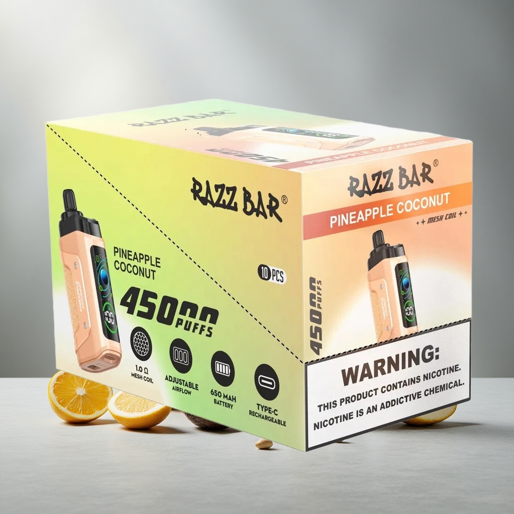 Razz Bar 45000 Пуфове Еднократна вейп Ананас Кокос
