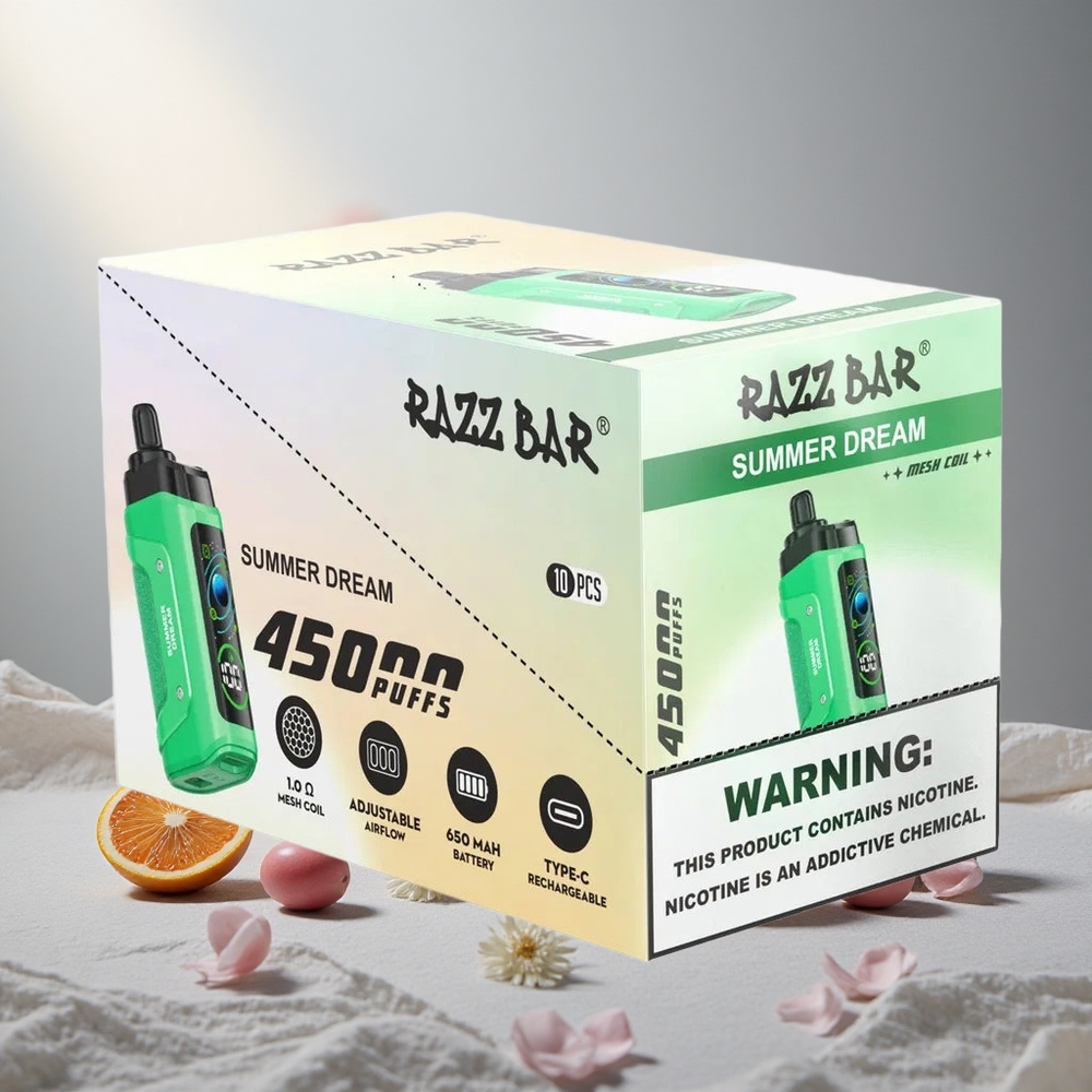 Razz Bar 45000 Пуфове Еднократна вейп Лятна Мечта