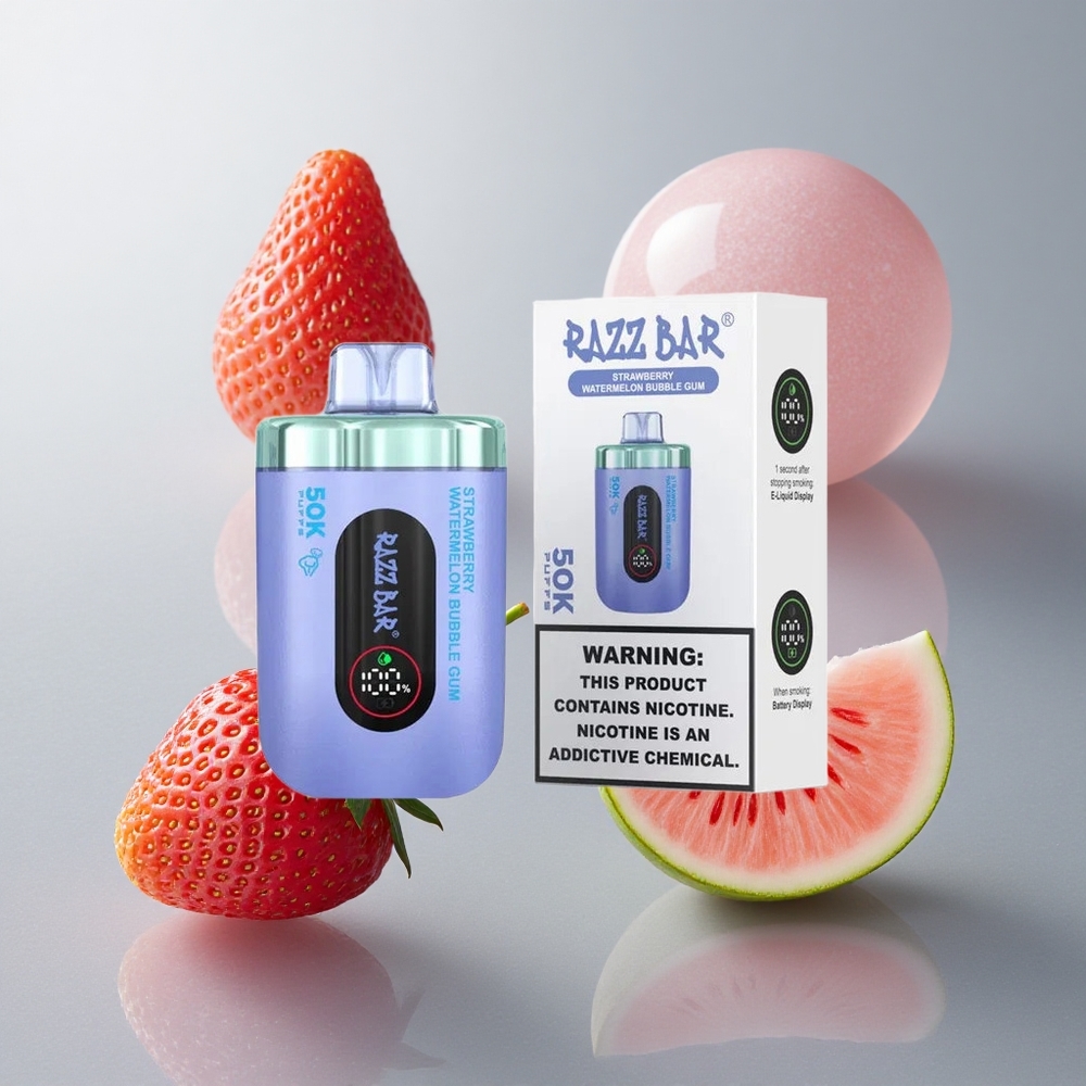 Razz Bar 50K Пуфове Еднократна вейп Ягода Диня 650 mAh Батерия