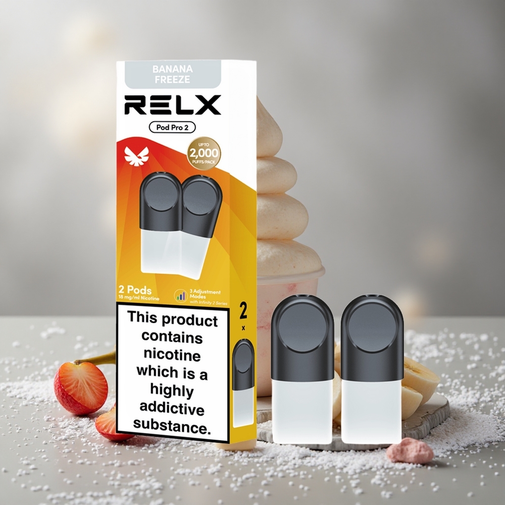 RELX Pod Pro 2 Десерт-Бананов Лед с 1.8% Никотин и 600 пуфове