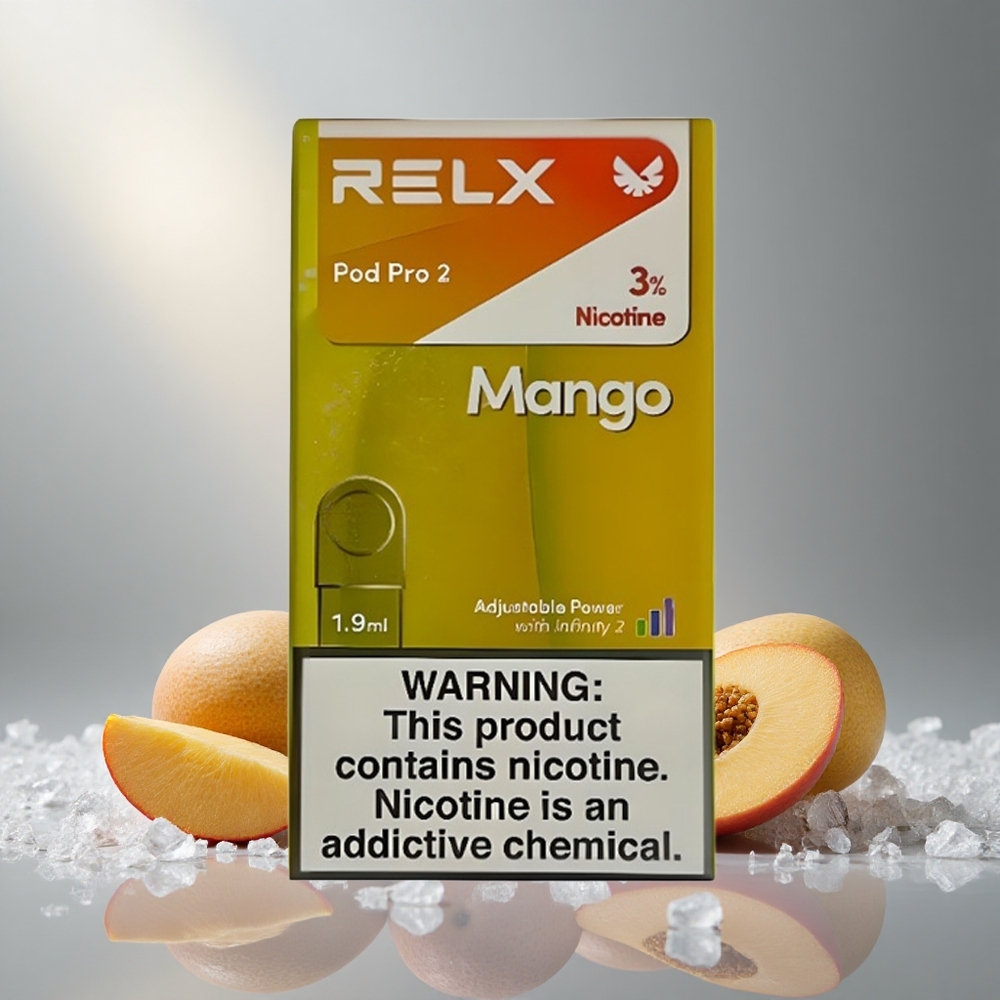 RELX Pod Pro 2 Манго Лед с 600 пуфове