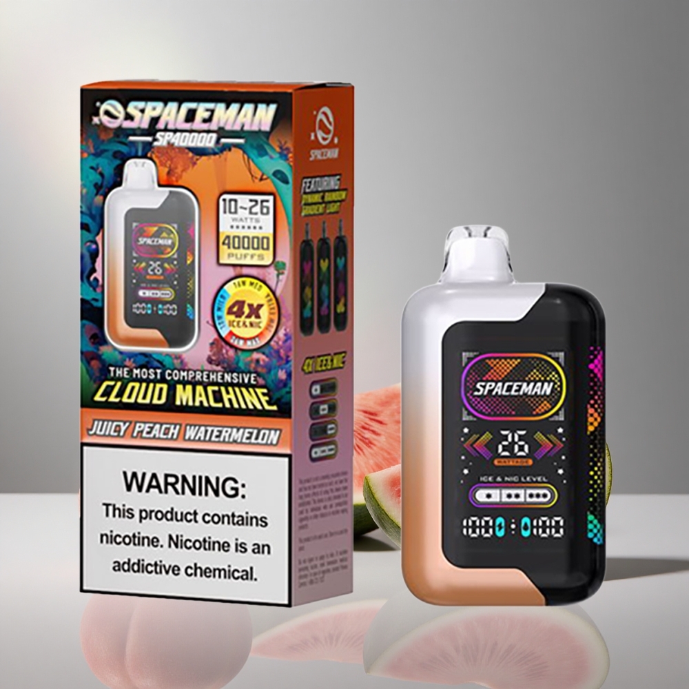 SMOK SPACEMAN SP40000 Диспозейбъл Вейп Сочен Праскова Диня (20мл)